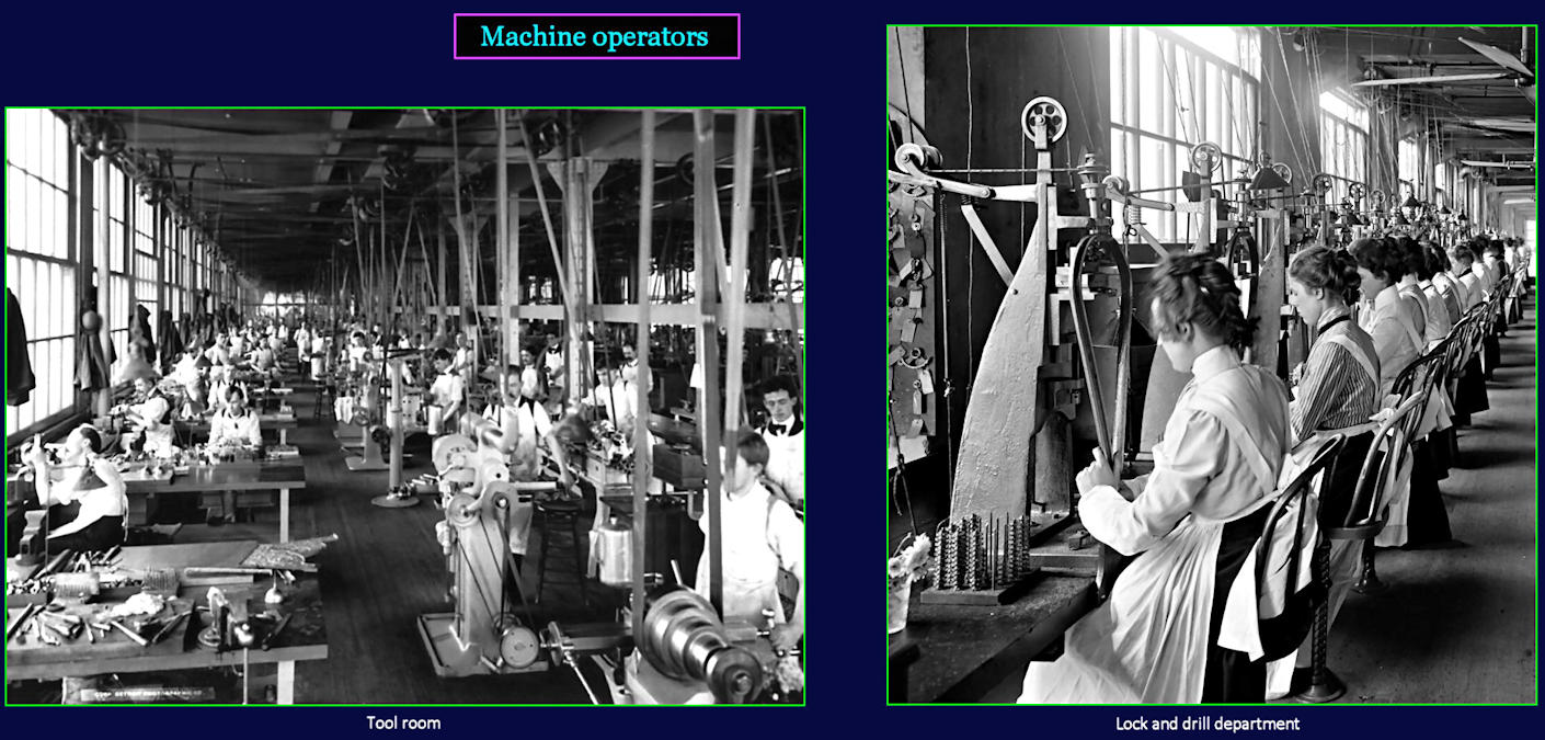 Machine operators, 1910